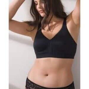 Soma 112203 Black Embraceable Full Coverage Wireless Unlined Bra Sz 36G